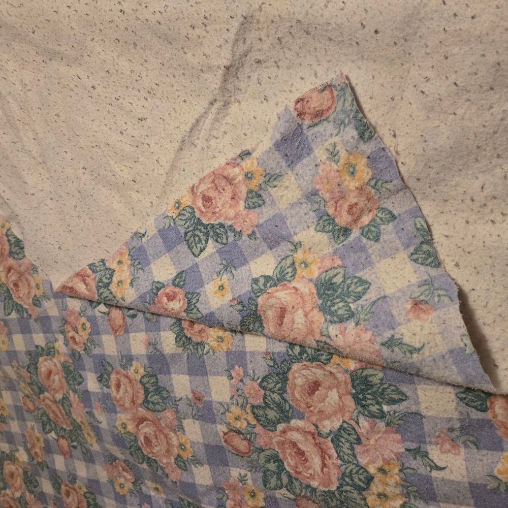 Floral Checkered Bedding Blanket Vintage Fashion Print Size home bed retro - Picture 2 of 15